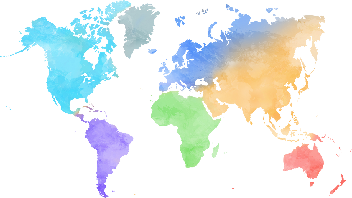 Watercolor World Map 